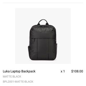 Brand new black Calpak Luka travel backpack